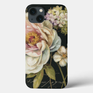 iPhone 13 Coque Flowers on Black