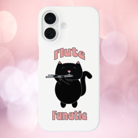 Coques Case-Mate iPhone Fluate Fanatique Rose Noir Chat mignonne