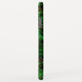 Coques Case-Mate iPhone Fluctuation des taches sombres sur vert et rouge v (Dos/Droite)