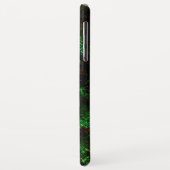 Coques Case-Mate iPhone Fluctuation des taches sombres sur vert et rouge v (Dos/Gauche)