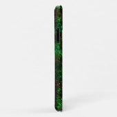 Coques Case-Mate iPhone Fluctuation des taches sombres sur vert et rouge v (Dos/Droite)