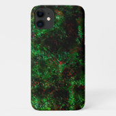 Coques Case-Mate iPhone Fluctuation des taches sombres sur vert et rouge v (Dos)