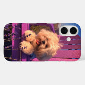 Coques Case-Mate iPhone Fluffy Playful Shih Tzu Puppy, Dog in Purple Chair (Verso (horizontal))