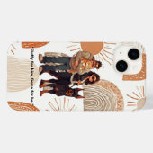Coques Case-Mate iPhone « Fluffy pour lui, féroce pour elle. » (Verso (horizontal))