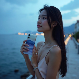 Coques iPhone 16 Fluide à dérive Twilight Abstrait