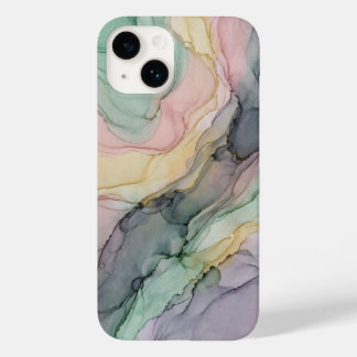 Coque Pour iPhone 14 Fluide abstrait de marbre à l'encre alcoolique pas