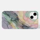 Coques Case-Mate iPhone Fluide abstrait de marbre à l'encre alcoolique pas (Verso (horizontal))