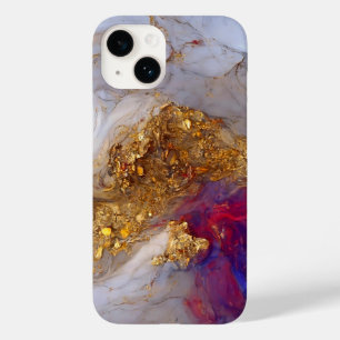Coque Pour iPhone 14 Fluide violet et fusion bleue