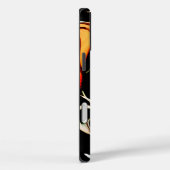 Coques Case-Mate iPhone Fluidité Éthérée | Abstrait Noir, Cyan et Blanc (Verso / Droite)