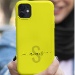 Coque Pour iPhone 14 Fluorescent brillant Neon couleur Nom du monogramm<br><div class="desc">Cette conception peut être personnalisée dans la zone fournie en modifiant la photo et/ou le texte. Vous pouvez également le customiser en cliquant sur Personnaliser ce Modèle, puis en choisissant l'option cliquer pour customiser et supprimer ou modifier la couleur de l'arrière - plan, ajouter du texte, modifier la couleur ou...</div>