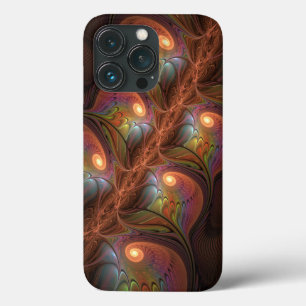 Case-Mate iPhone Case Fluorescent coloré Abstrait Trippy Brown Fractal