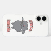 Coques Case-Mate iPhone Flûte Fanatique Chat Gris Rose (Verso (horizontal))