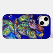 Coques Case-Mate iPhone FLUTISTE EN BLEU / Soirée Carnaval vénitien (Verso (horizontal))