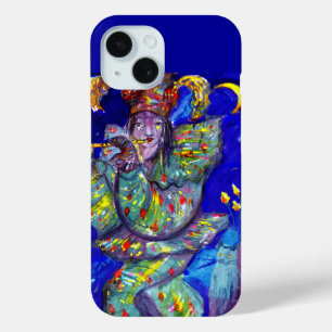 Coque Pour iPhone 15 FLUTISTE EN BLEU / Soirée Carnaval vénitien