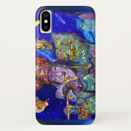 Coques Case-Mate iPhone FLUTISTE EN BLEU / Soirée Carnaval vénitien (Dos)