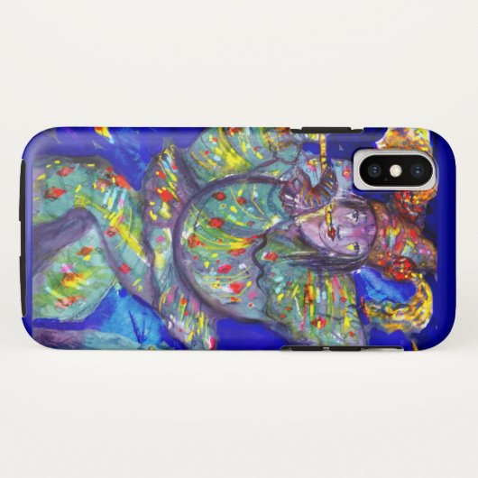 Coques Case-Mate iPhone FLUTISTE EN BLEU / Soirée Carnaval vénitien (Dos (Horizontal))