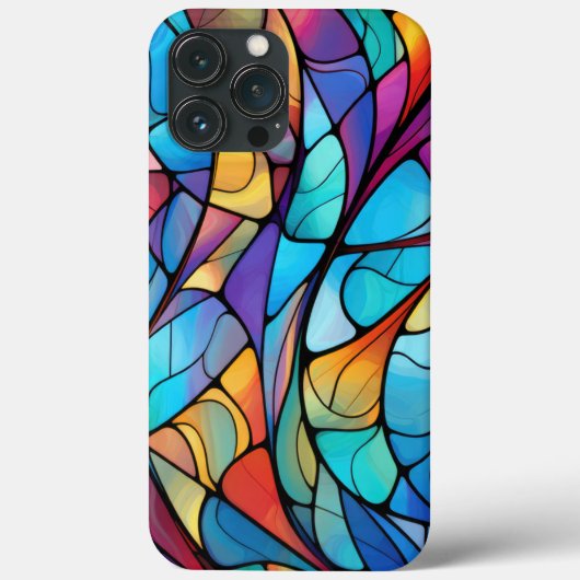 Coques Case-Mate iPhone Flux Abstrait en verre tendu (Verso)