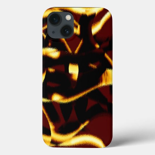 Coques Case-Mate iPhone Flux brûlés jaune semble épouvantable ou vaporisat (Verso)
