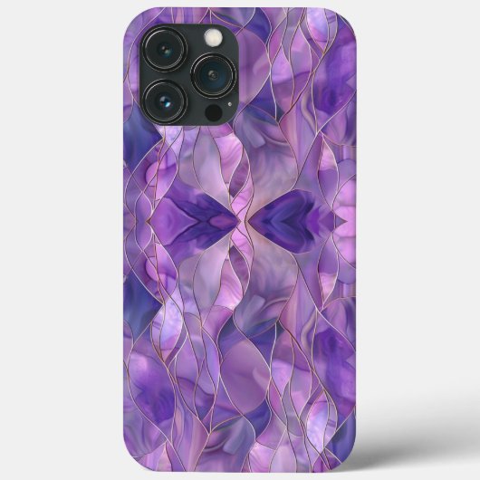Coques Case-Mate iPhone Flux d'Améthyste Élégant Abstrait pourpre (Verso)