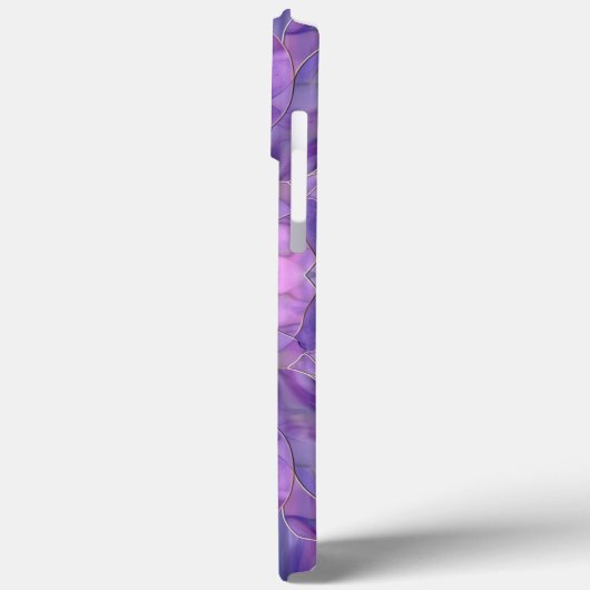 Coques Case-Mate iPhone Flux d'Améthyste Élégant Abstrait pourpre (Verso / Gauche)