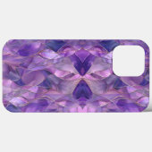Coques Case-Mate iPhone Flux d'Améthyste Élégant Abstrait pourpre (Verso (horizontal))