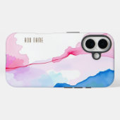 Coques Case-Mate iPhone Flux d'aquarelle Abstrait (Verso (horizontal))
