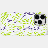 Coques Case-Mate iPhone Flux de chaux vert et pourpre (Verso (horizontal))