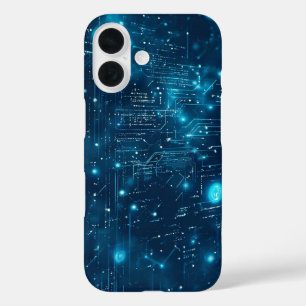 Coques iPhone 16 Flux de données lumineux