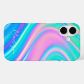 Coques Case-Mate iPhone Flux de vague iridescent (Verso (horizontal))