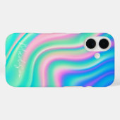 Coques Case-Mate iPhone Flux de vague iridescent vibrant (Verso (horizontal))