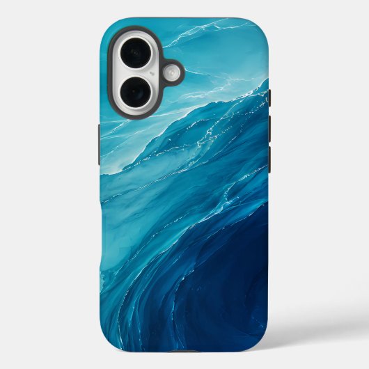 Coques Case-Mate iPhone Flux d'Océan Turquoise de Luxe (Verso)
