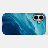 Coques Case-Mate iPhone Flux d'Océan Turquoise de Luxe (Verso (horizontal))