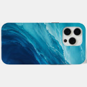 Coques Case-Mate iPhone Flux d'Océan Turquoise de Luxe (Verso (horizontal))