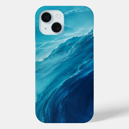 Coques Case-Mate iPhone Flux d'Océan Turquoise de Luxe (Verso)
