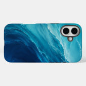 Coques Case-Mate iPhone Flux d'Océan Turquoise Luxueux (Verso (horizontal))