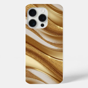 Coque iPhone 15 Pro Flux doré glamour