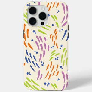 Coque iPhone 15 Pro Max Flux en bleu, orange, violet, vert et crème