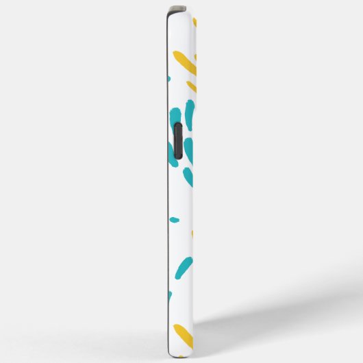 Coques Case-Mate iPhone Flux en turquoise et jaune (Verso / Droite)