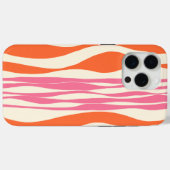Coques Case-Mate iPhone Flux et reflux - Rose, orange et crème  (Verso (horizontal))