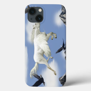 iPhone 13 Case Flying Pegasus, Mountains and Eagles Imaginaire Ar
