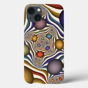 iPhone 13 Case Flying Up, Colorful, Modern, Art Fractal Abstrait