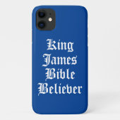 Coques Case-Mate iPhone Foi chrétienne Bleue King James Bible Belith (Dos)