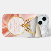 Coques Case-Mate iPhone Foi de Luxe Rose Satin Marbre Or Colombe (Verso (horizontal))