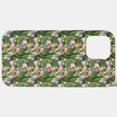Coques Case-Mate iPhone Foliage de la jungle exotique tropicale des oiseau (Verso (horizontal))