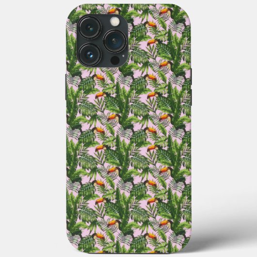 Coques Case-Mate iPhone Foliage de la jungle exotique tropicale des oiseau (Verso)