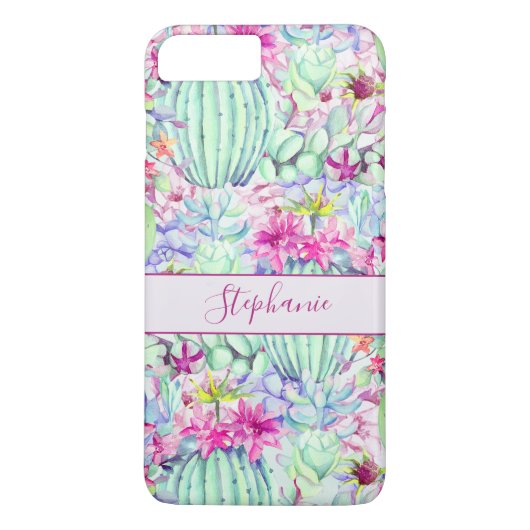 Coques Case-Mate iPhone Foliage Floral Succulent Cactus Personnalisé (Dos)