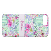 Coques Case-Mate iPhone Foliage Floral Succulent Cactus Personnalisé (Dos (Horizontal))