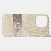 Coques Case-Mate iPhone Foliage simple moderne Neutral Bronze Nom d'huile (Verso (horizontal))