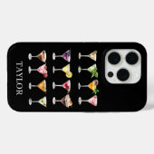 Coques Case-Mate iPhone Folie Martini Monogrammée (Verso (horizontal))
