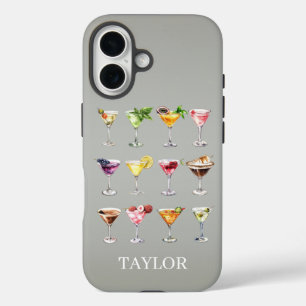 Coques iPhone 16 Folie Martini Monogrammée